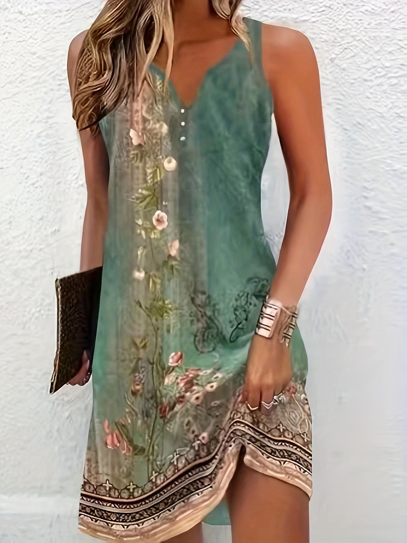 Sukienka maxi Karolina z eleganckim kwiatowym wzorem