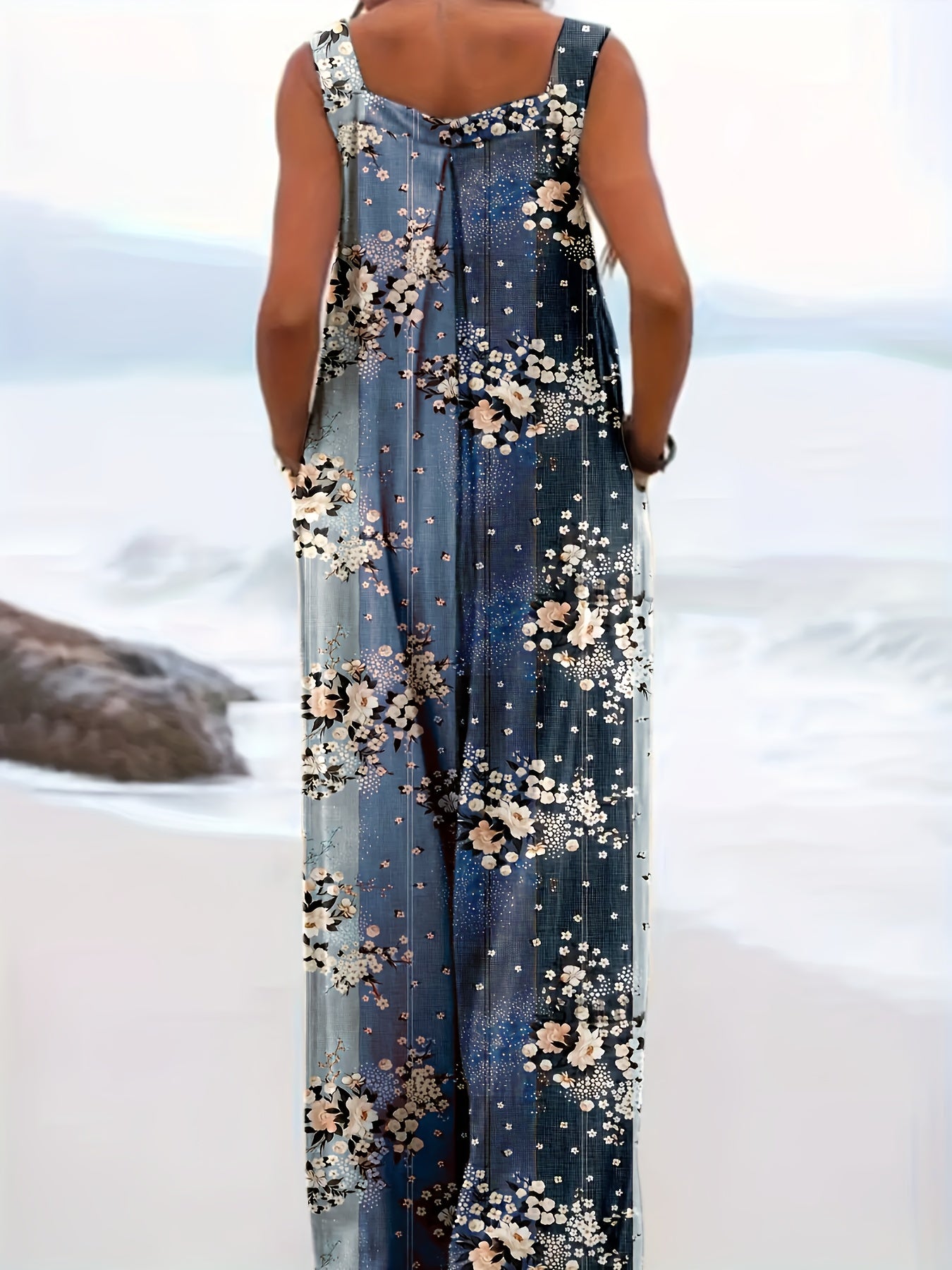 Amelia - Kombinezon Kwiatowy Plus Size