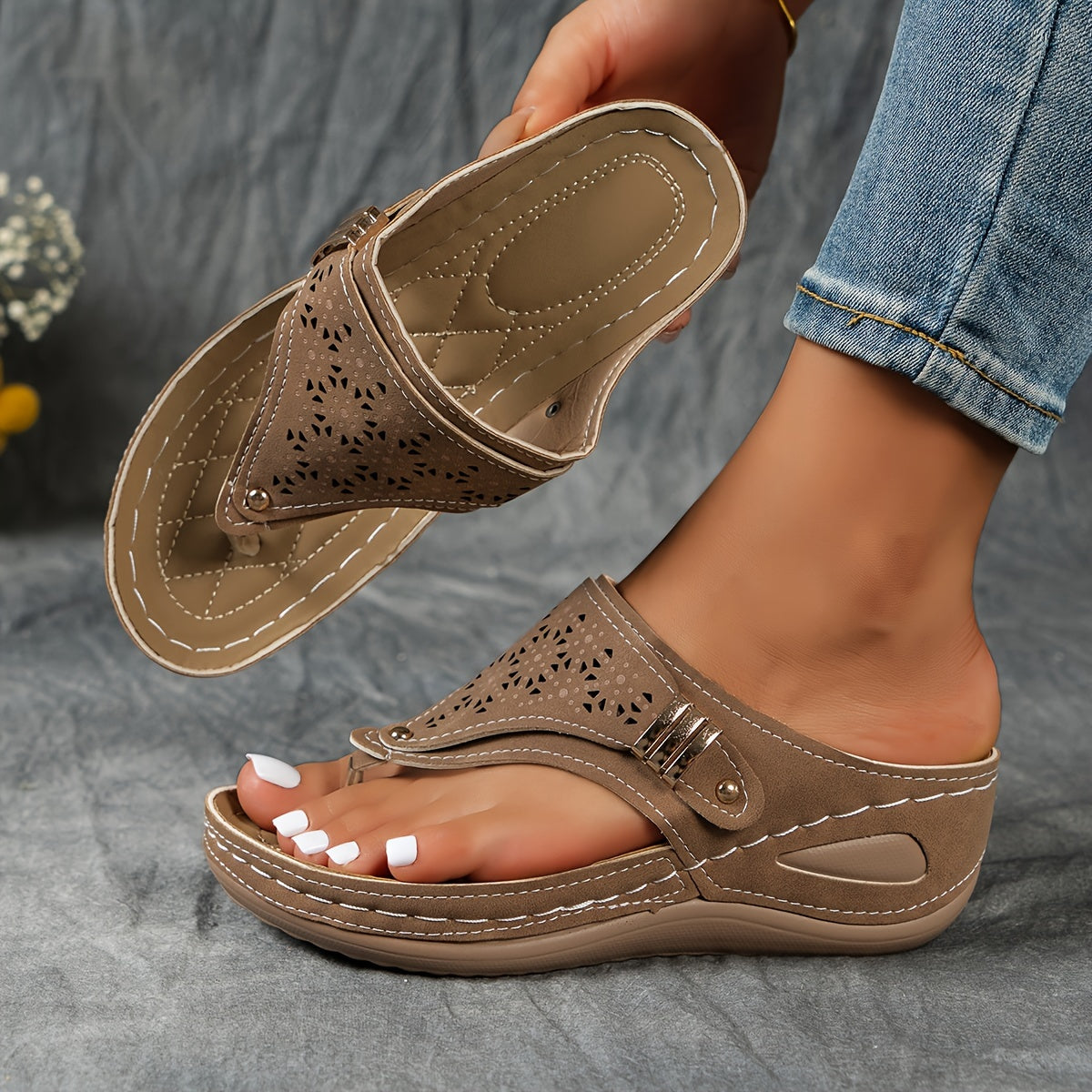 Lucyna | Boho sandały