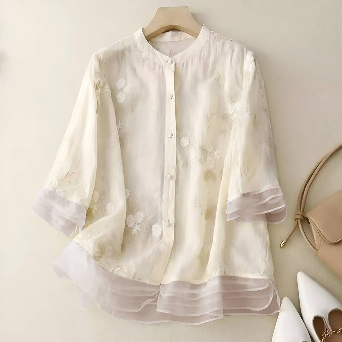 Klaudia | Elegancka bluzka z lekkiej bawełny