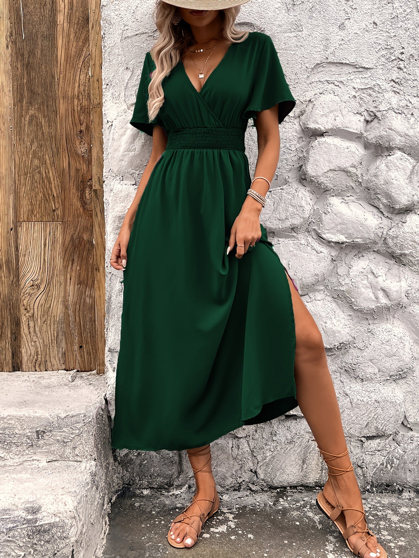 Sukienka Plus Size z Marszczeniem w Talii – Wiktoria