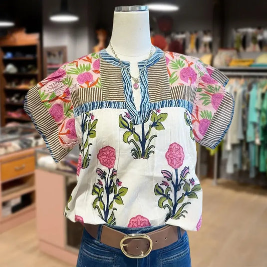 Klaudyna | Haftowana bluzka boho