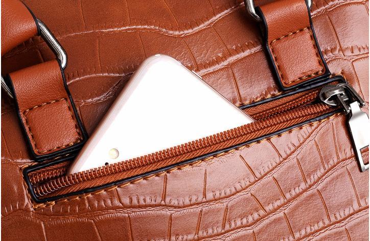 Malin | Nowoczesna skórzana torebka w 4 częściach