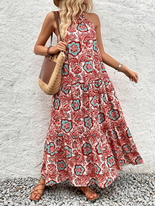 Natalia – Sukienka Halter Z Falbanką