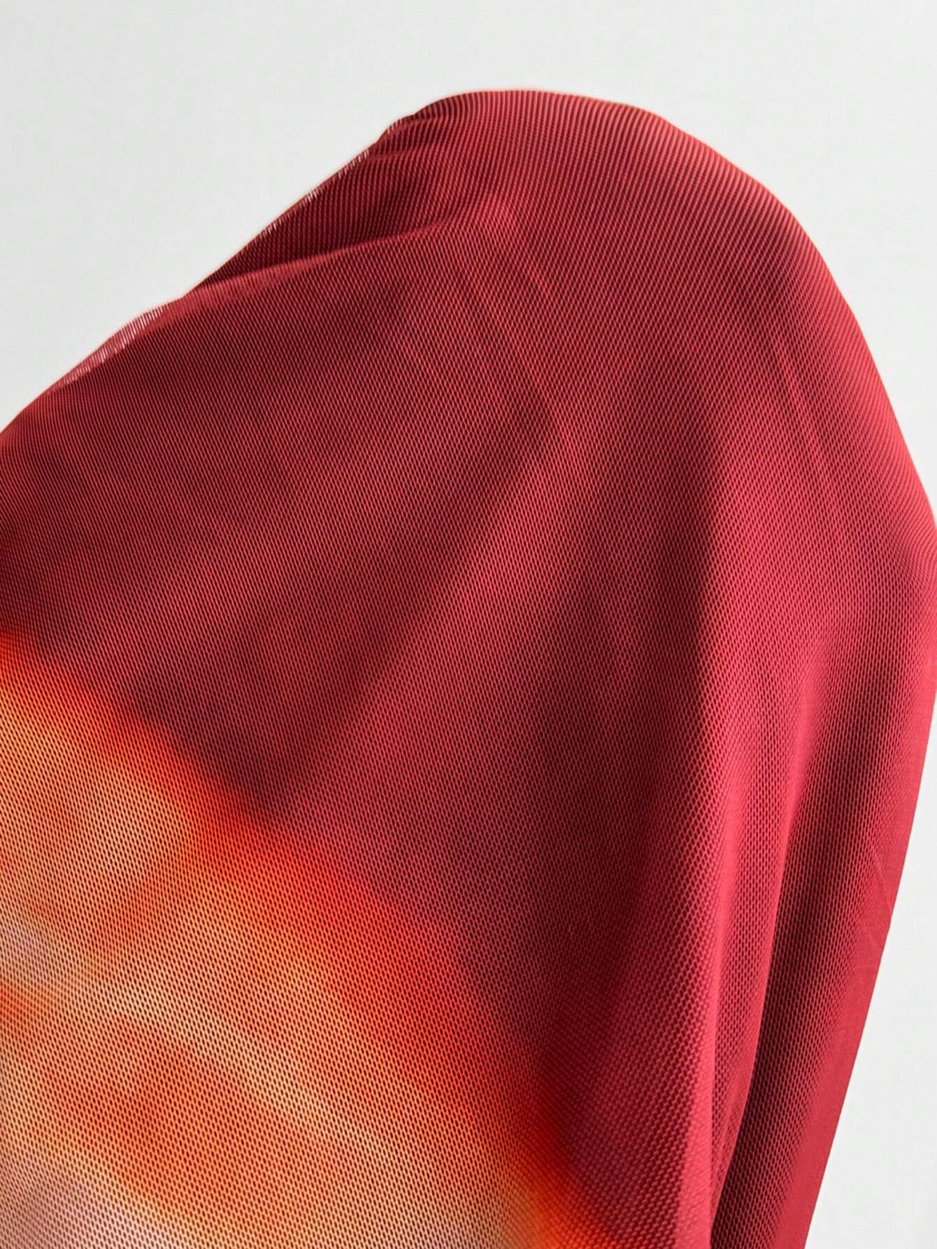Sukienka maxi z marszczeniami tie-dye