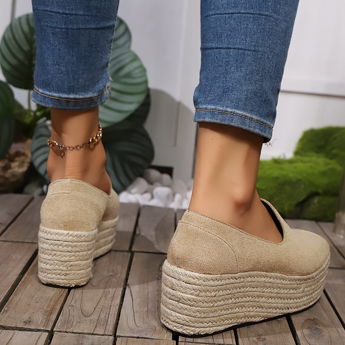 Płócienne wsuwane buty Marla