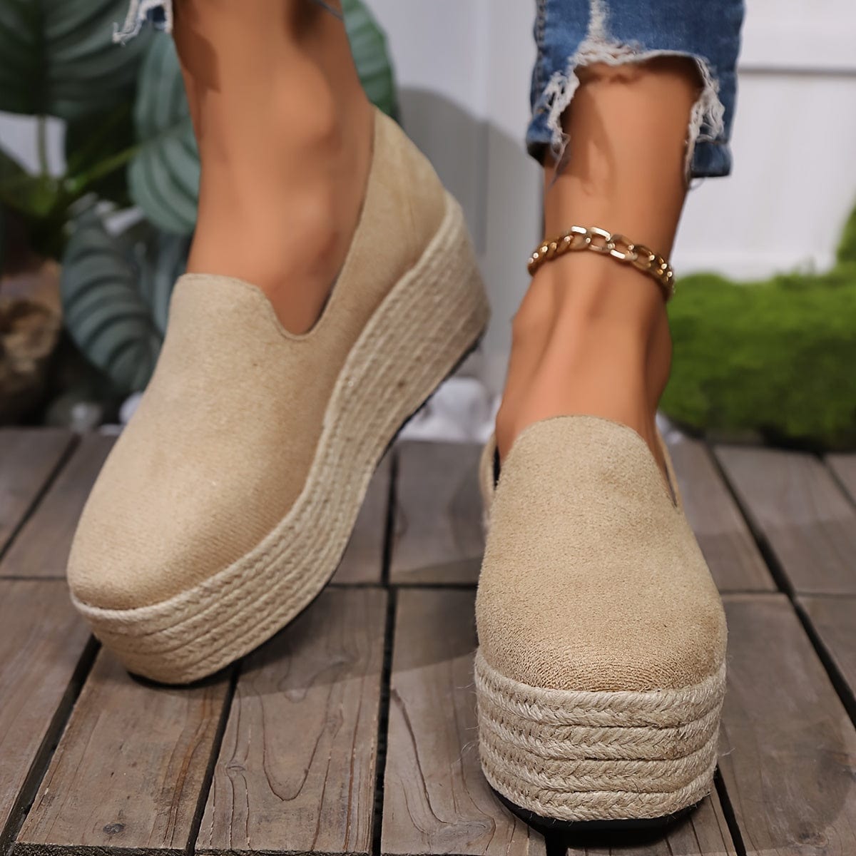 Płócienne wsuwane buty Marla