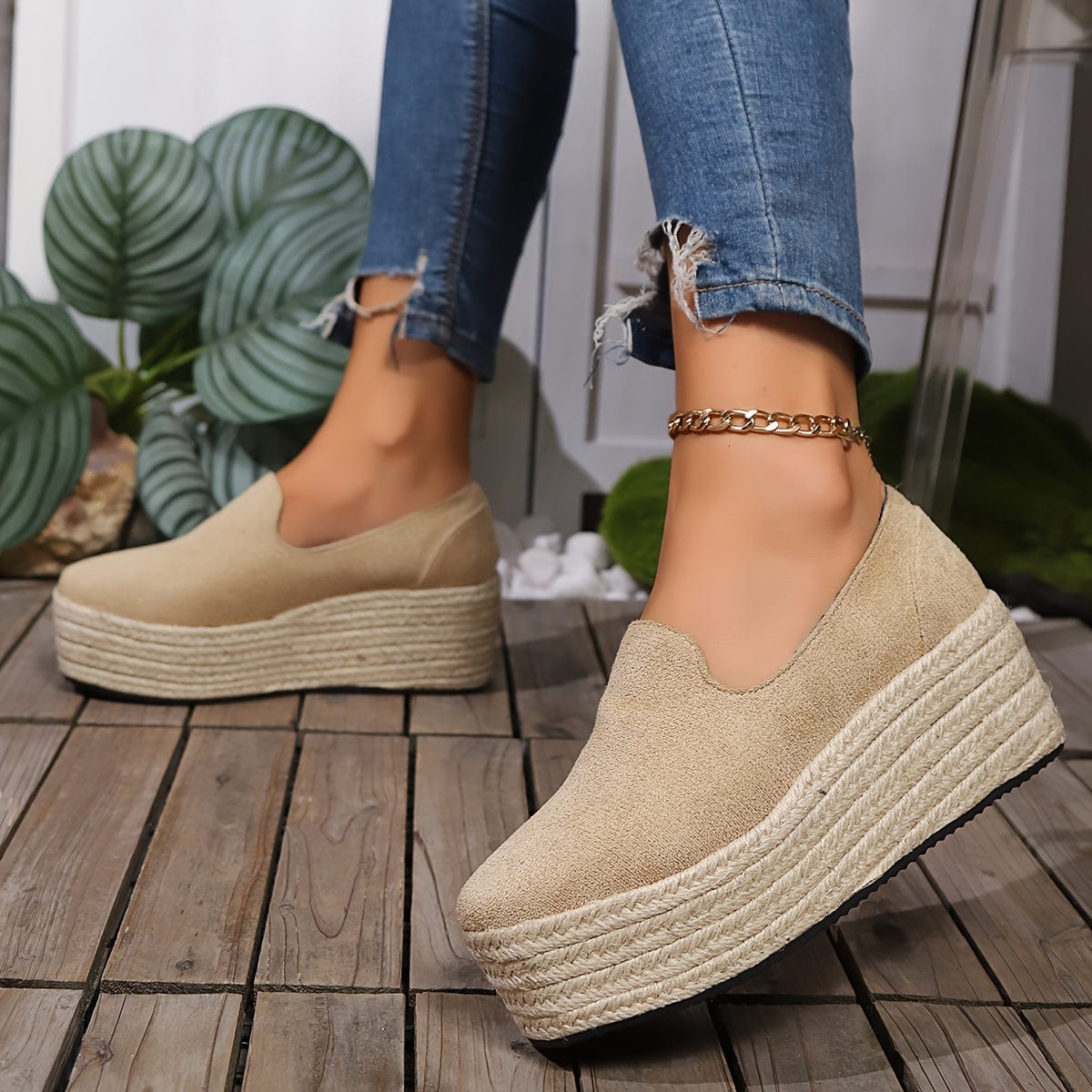 Płócienne wsuwane buty Marla
