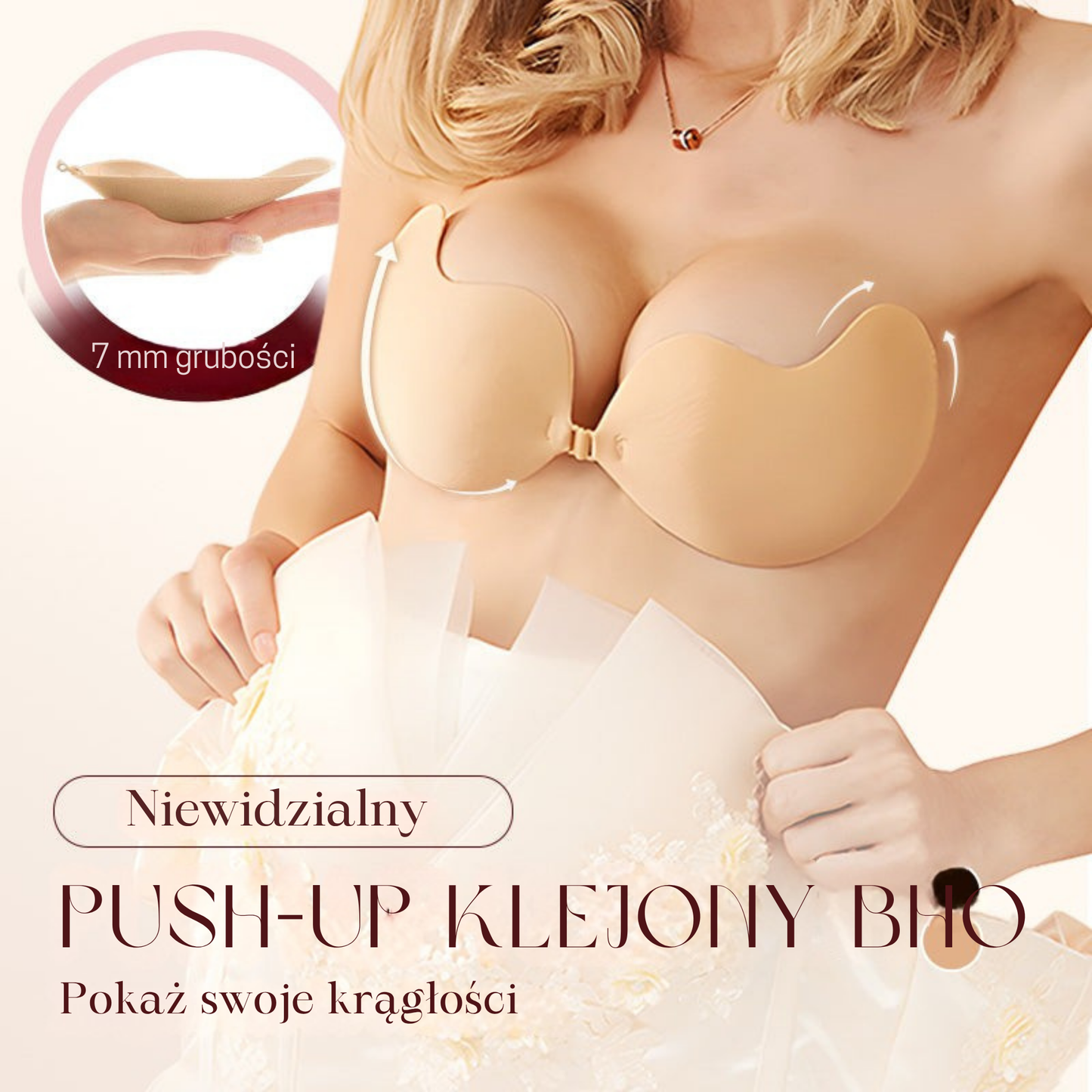 Halina / Niewidoczny Samoprzylepny Biustonosz Push-Up (1 + 1 GRATIS)