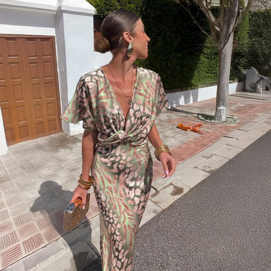 Krystyna | Elegancka sukienka z drapowaniem