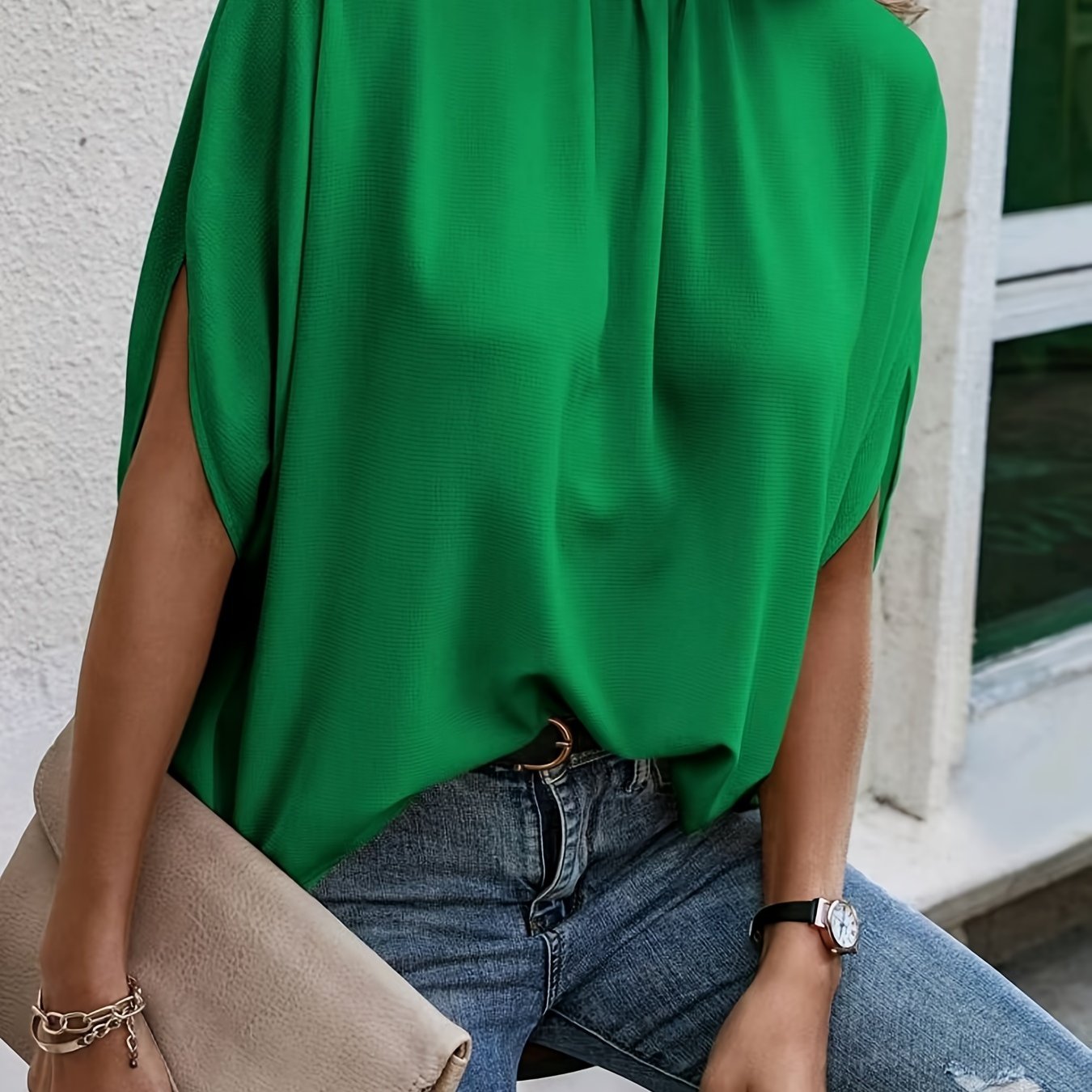 Danuta – Bluzka Z Rękawami Batwing
