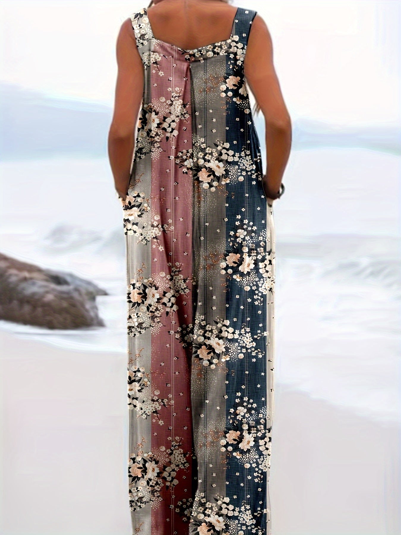 Amelia - Kombinezon Kwiatowy Plus Size