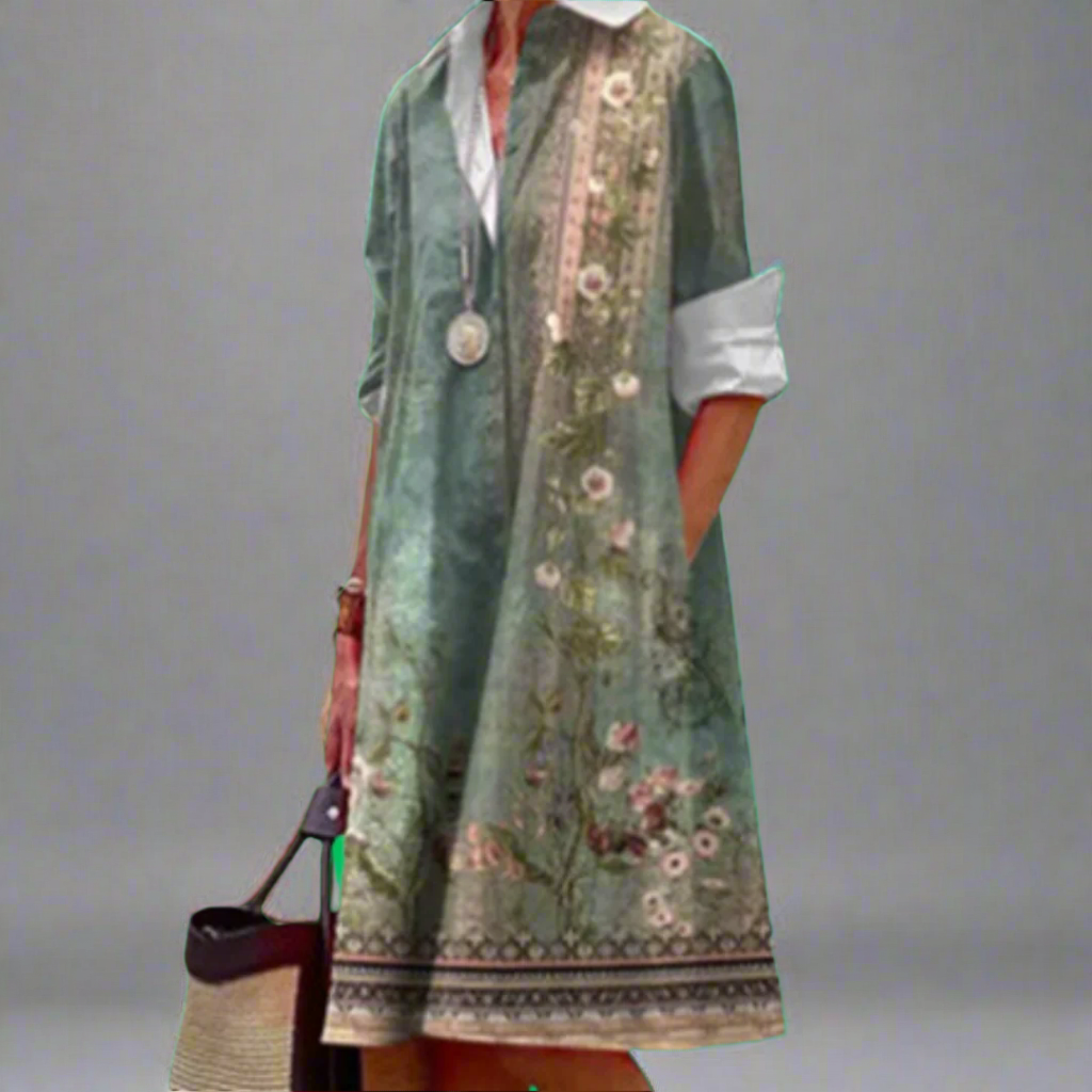 Livia | Ręcznie robiona sukienka midi premium w kropki