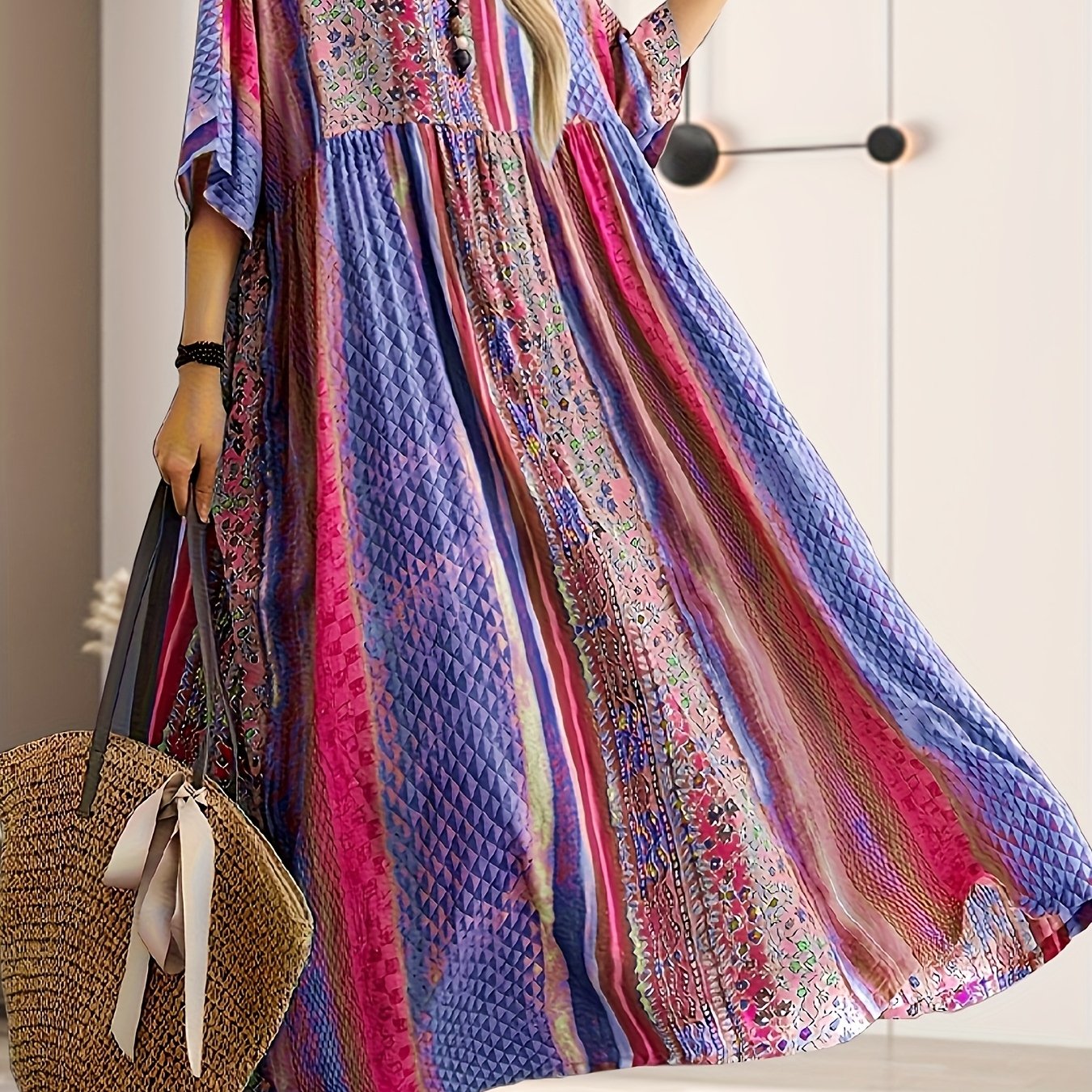 Honorata – Sukienka Maxi W Plemiennym Stylu