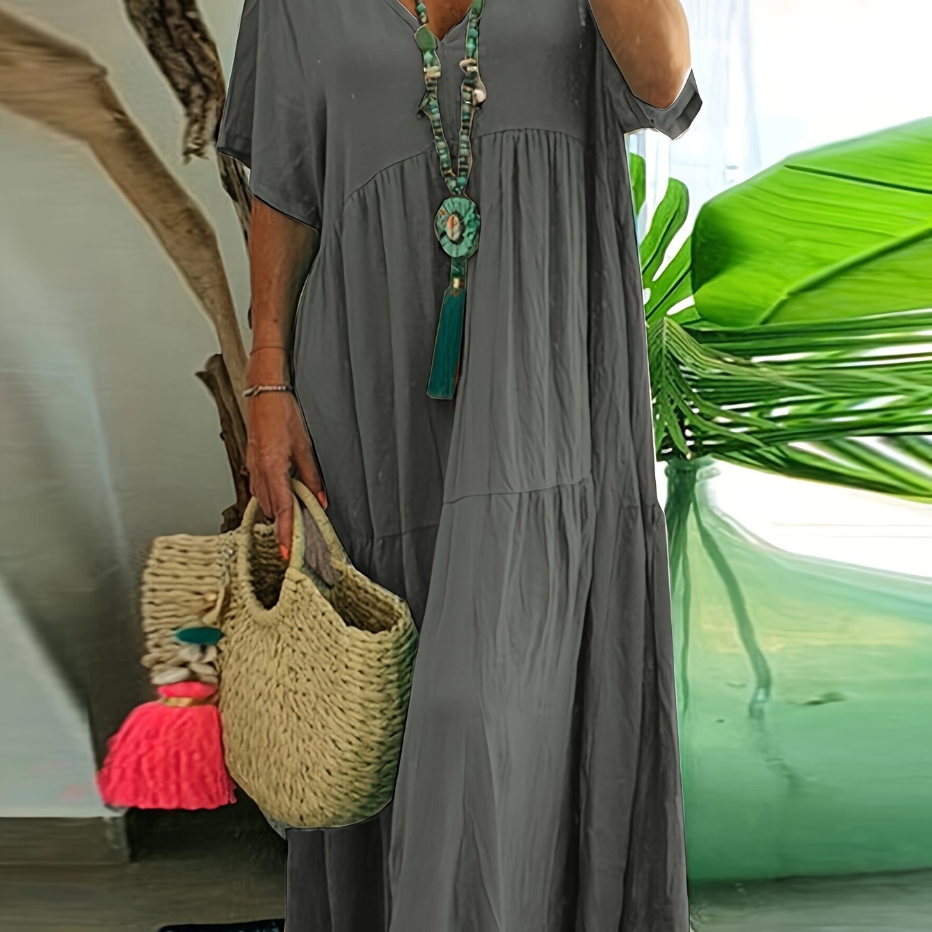 Rozkloszowana tunika plus size - Jolanta