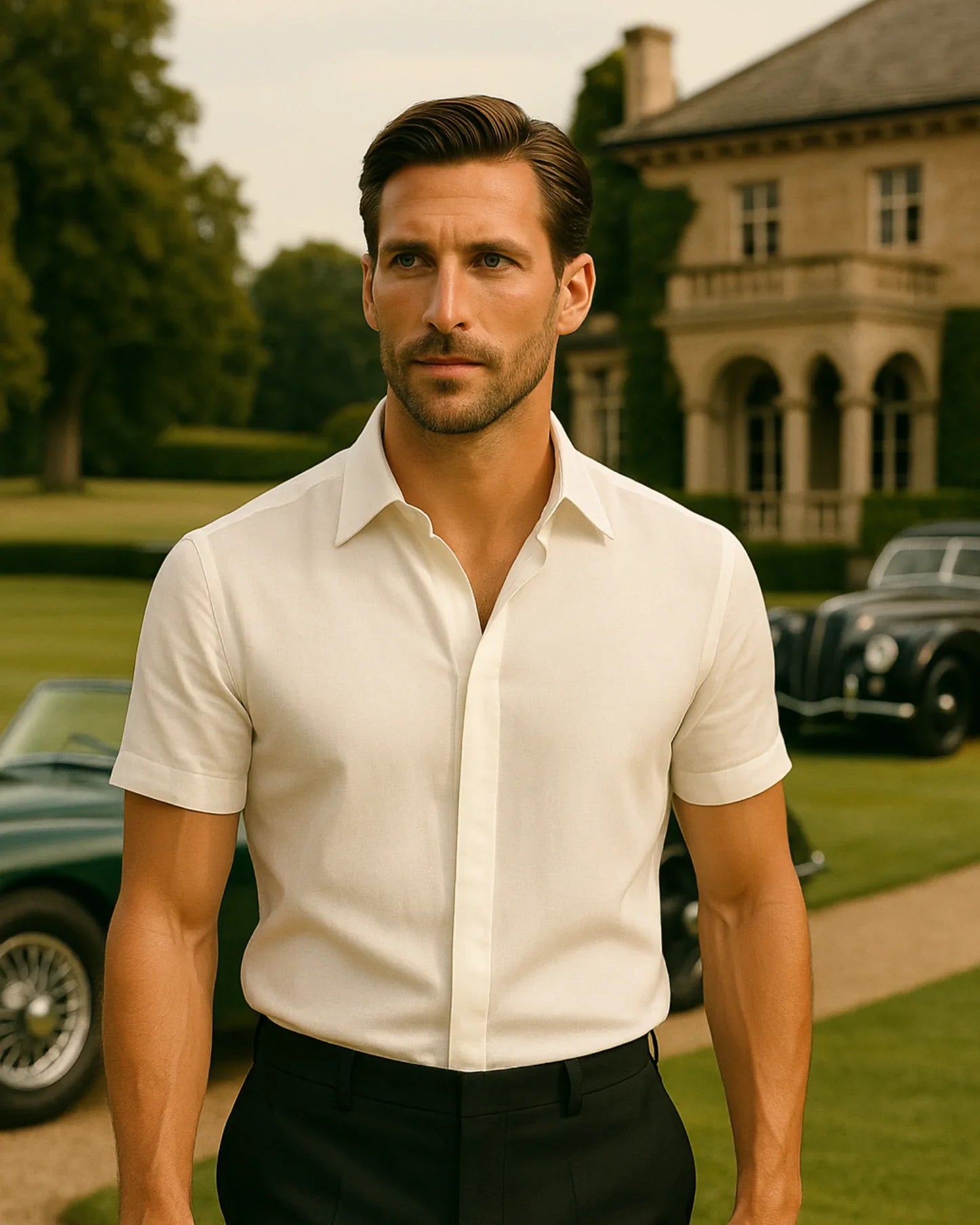 Marek – Biała koszula lniana