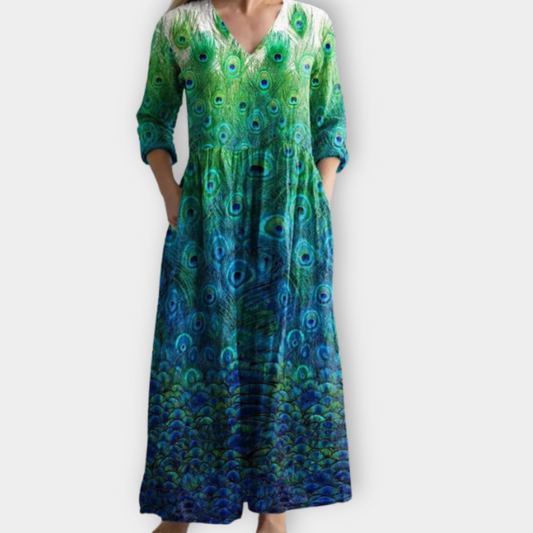 Wendelina | Sukienka boho maxi wykonana z miękkiej, najwyższej jakości tkaniny