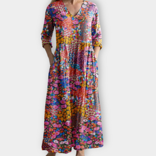 Prisanda | Sukienka boho maxi wykonana z miękkiej, najwyższej jakości tkaniny