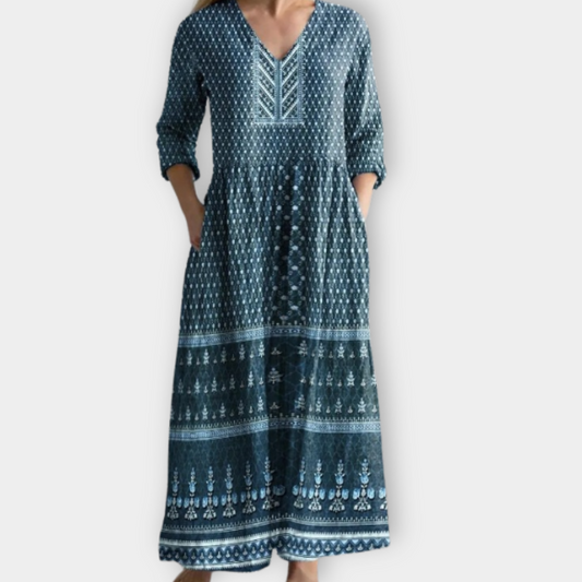 Chlotilde | Sukienka boho maxi wykonana z miękkiej, najwyższej jakości tkaniny