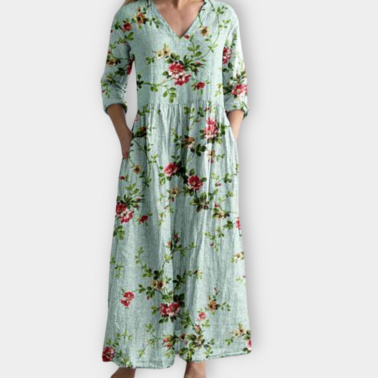Iduna | Sukienka boho maxi wykonana z miękkiej, najwyższej jakości tkaniny
