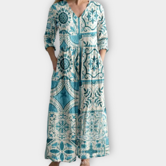 Xaviera | Sukienka boho maxi wykonana z miękkiej, najwyższej jakości tkaniny