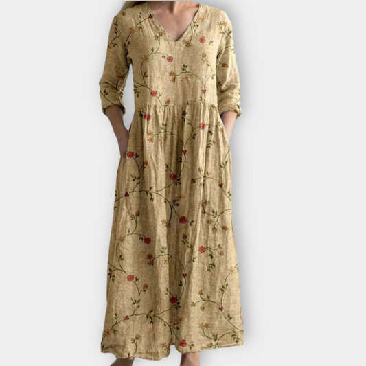 Marzena | Sukienka boho maxi wykonana z miękkiej tkaniny premium