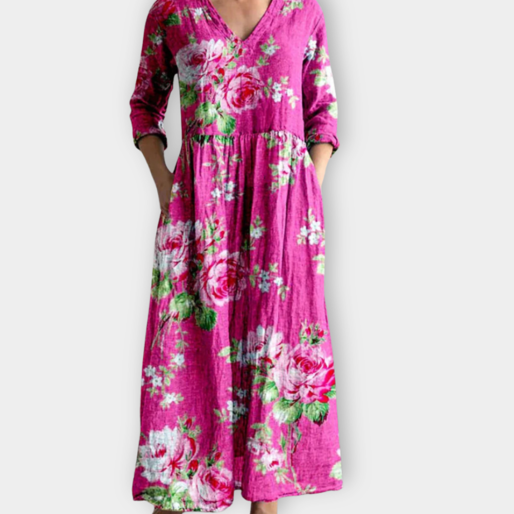 Almara | Sukienka boho maxi wykonana z miękkiej, najwyższej jakości tkaniny