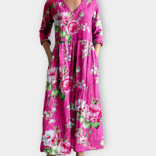 Almara | Sukienka boho maxi wykonana z miękkiej, najwyższej jakości tkaniny