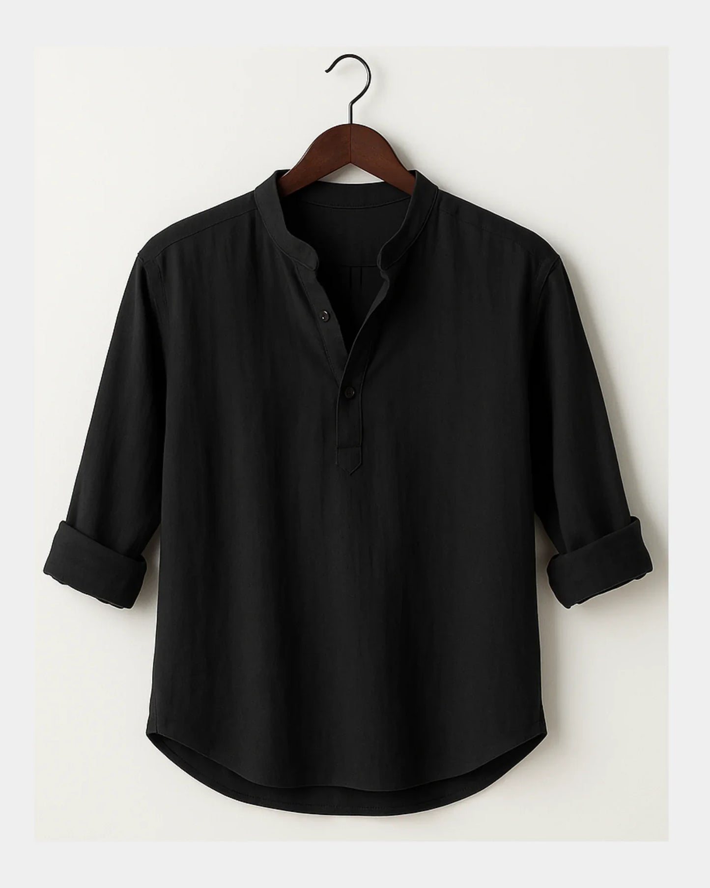 Marek – Lniana Koszula Czarna