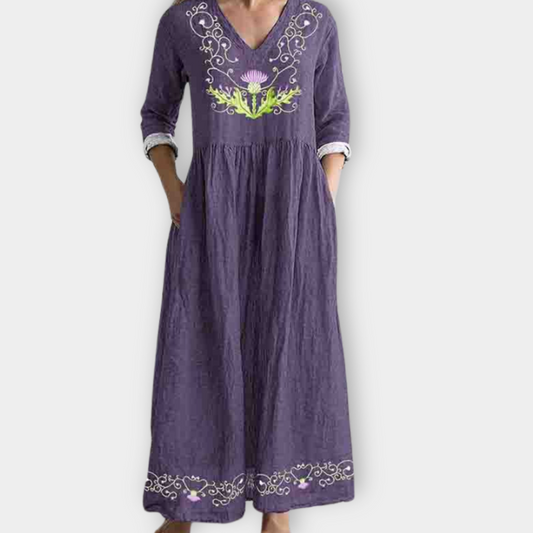 Hildemara | Sukienka boho maxi wykonana z miękkiej, najwyższej jakości tkaniny