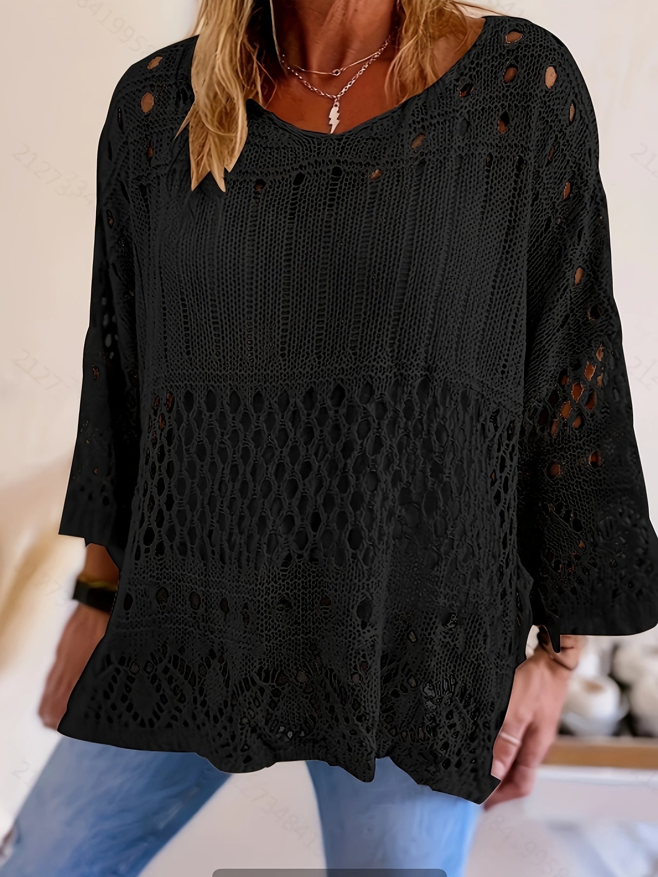 Klaudia – Plus Size Bluza Z Wycięciami