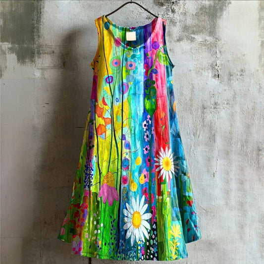 Capucine™ - Sukienka w kwiaty w stylu vintage o klasycznej sylwetce