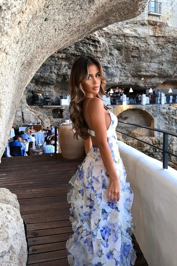 Kwiatowa sukienka maxi