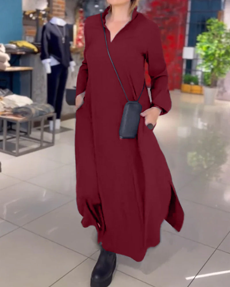 Evia™ | Luźna sukienka maxi z rozRozmiarm