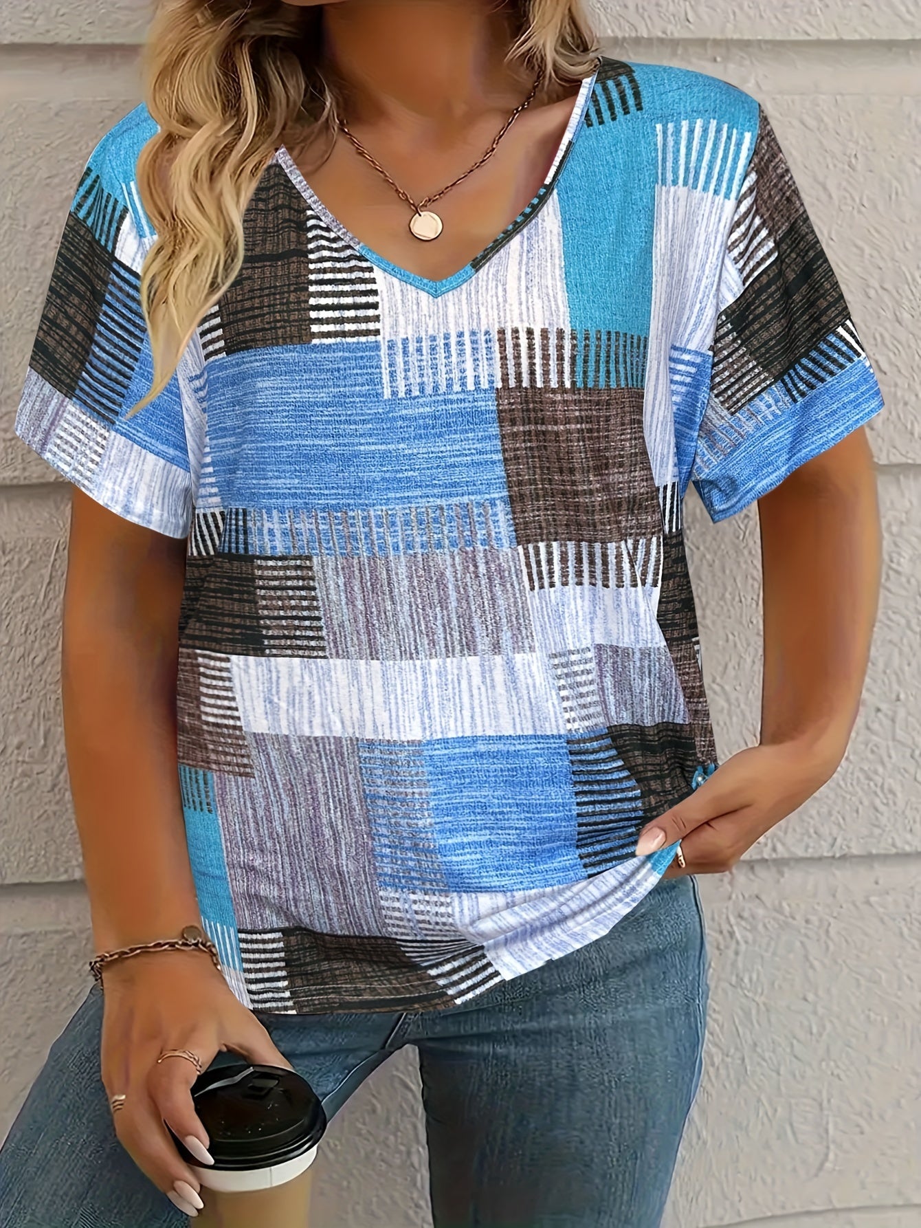 Danuta – Plus Size Top Patchworkowy