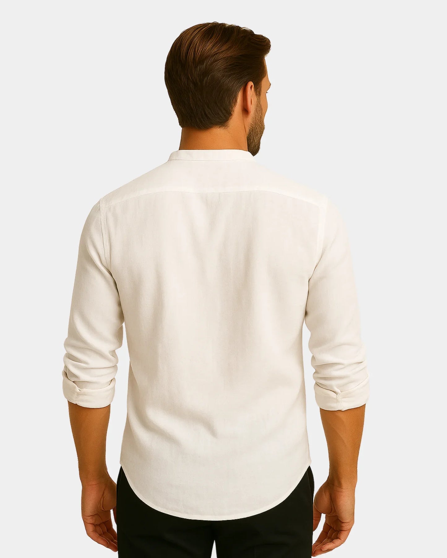 Maksym – Biała Koszula z Lnu