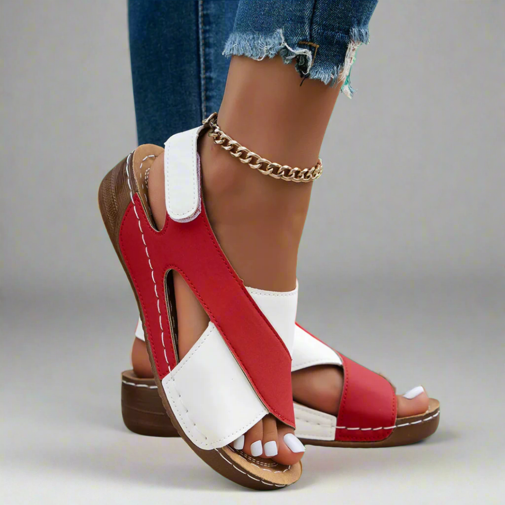 Alwine | Eleganckie buty na koturnie z materiału premium