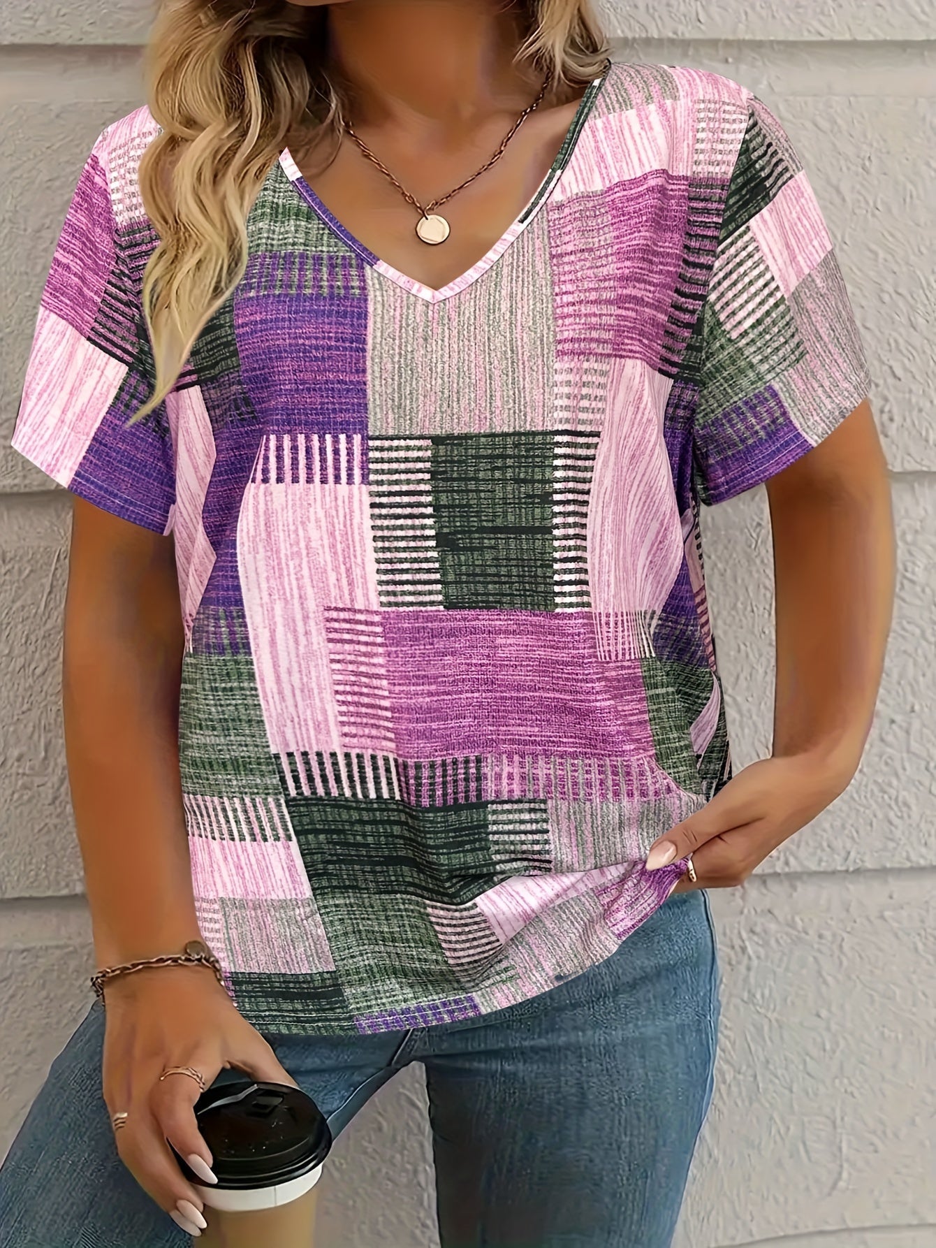Danuta – Plus Size Top Patchworkowy