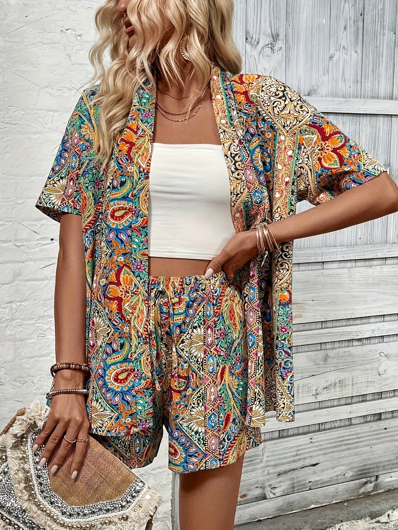 Renata – Zestaw Kimono + Szorty