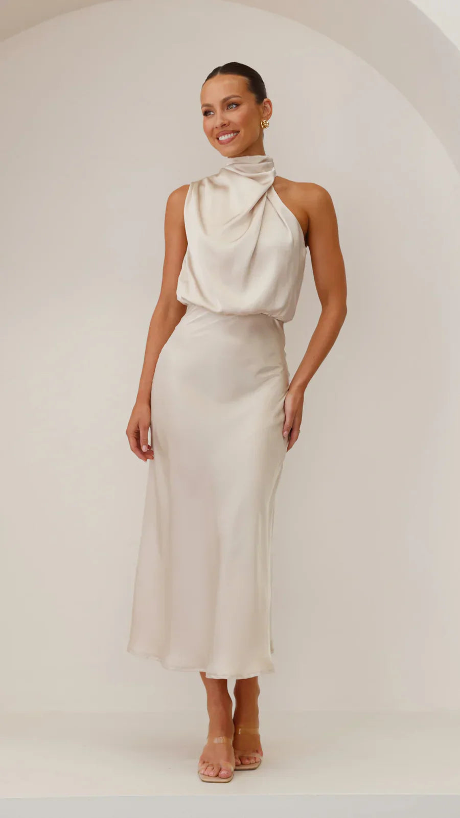 Sukienka midi Amara Satin Couture