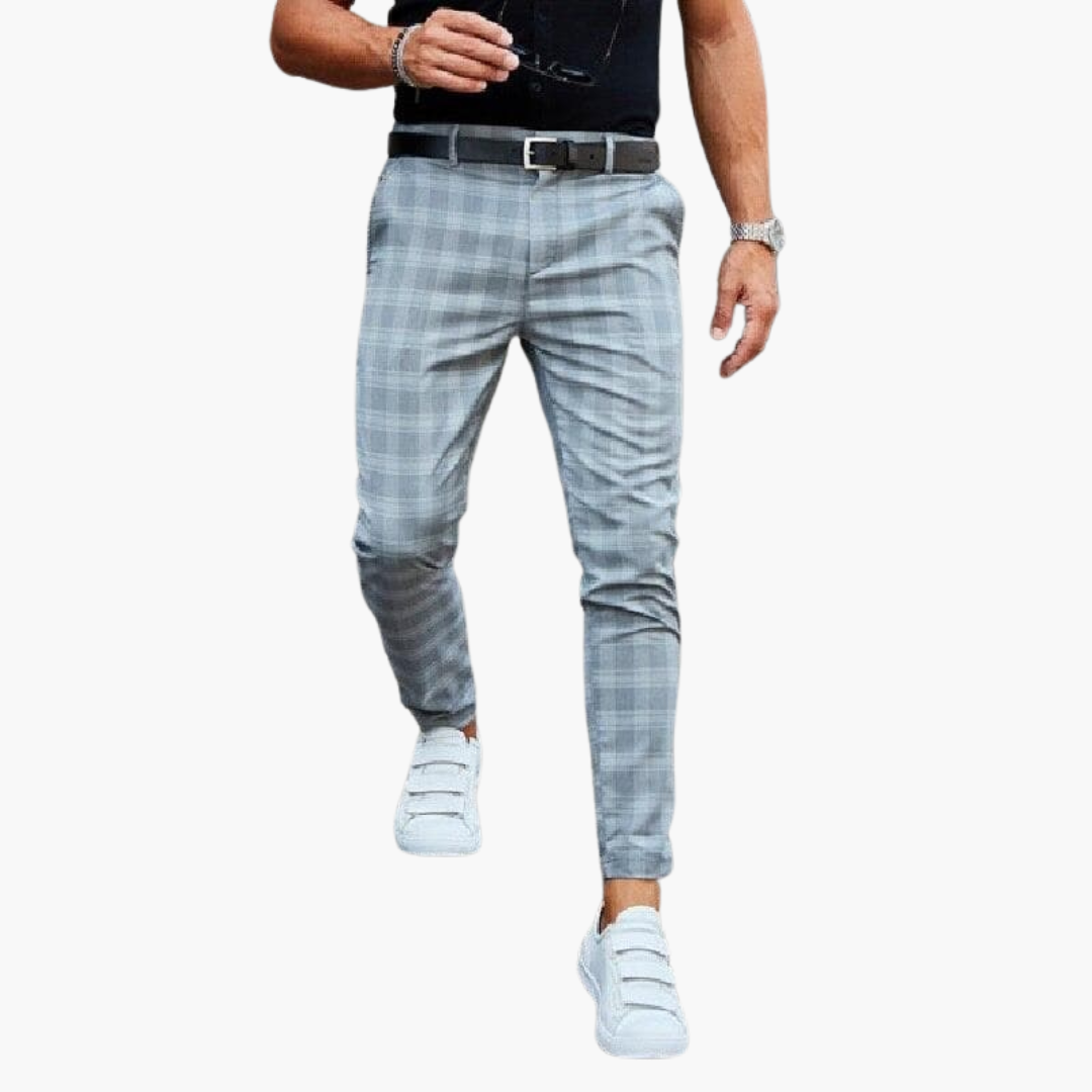 Roy | Spodnie chino w kratkę dla mężczyzn