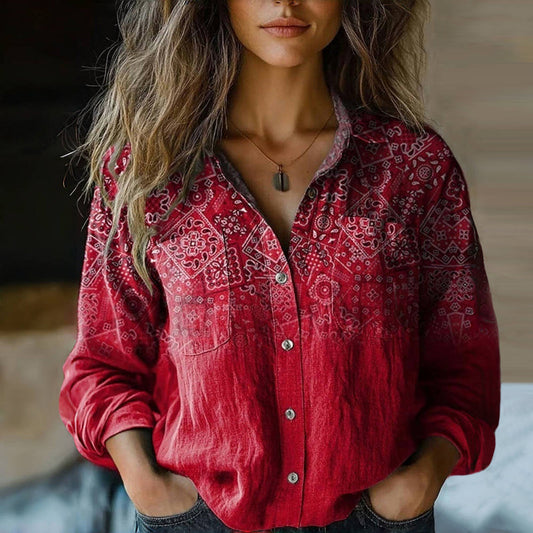 Monica™ - Wiosenna bluzka w kwiaty w stylu vintage