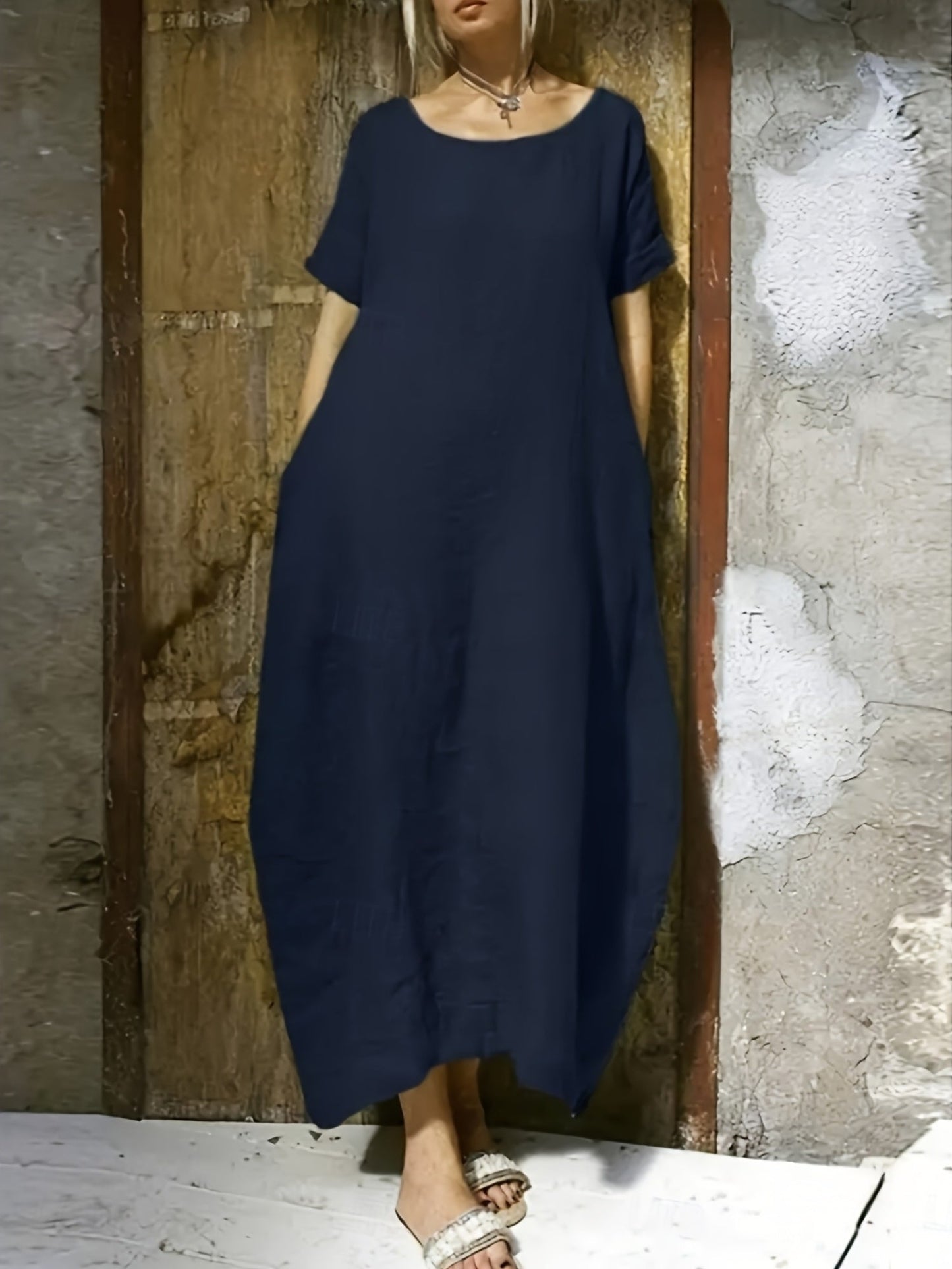 Jolanta – Niebieska Sukienka Maxi