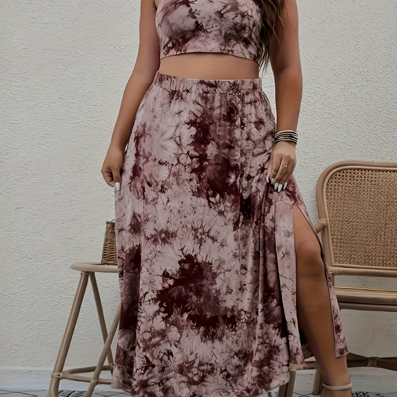 Agata - Wakacyjny Komplet Spódniczki Plus Size