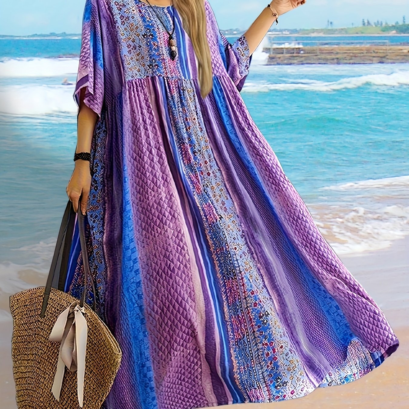 Honorata – Sukienka Maxi W Plemiennym Stylu