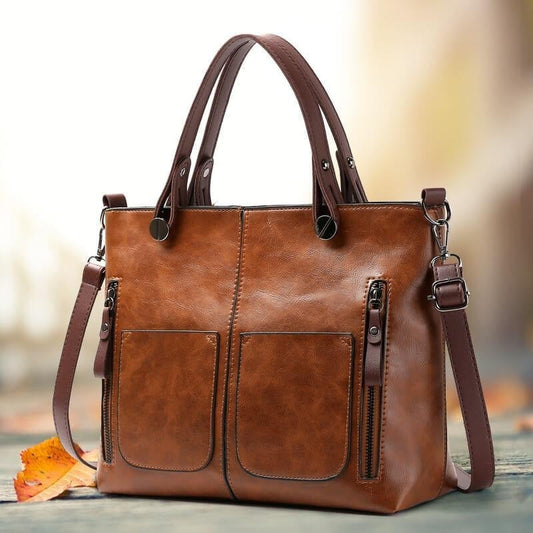 Rebecca | Skórzana torebka na ramię w stylu vintage