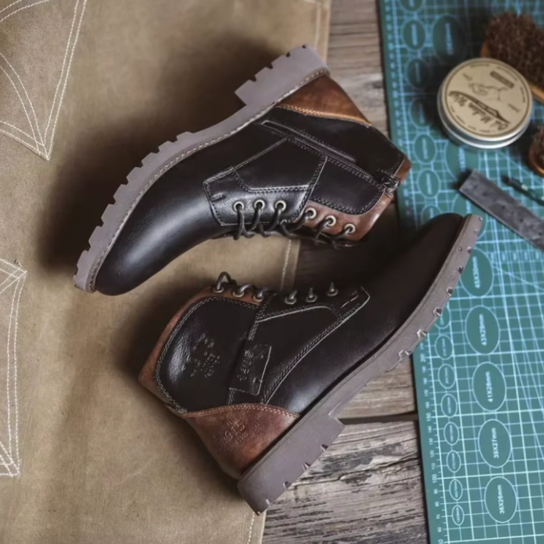 Aaron | Skórzane buty w stylu vintage
