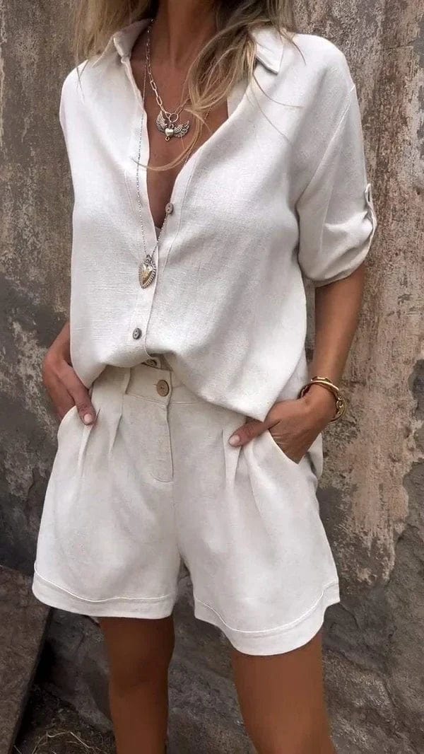 Natalia™ | Przewiewny zestaw z lnu
