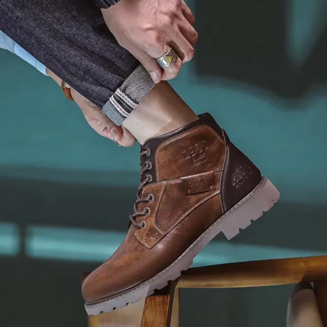 Aaron | Skórzane buty w stylu vintage