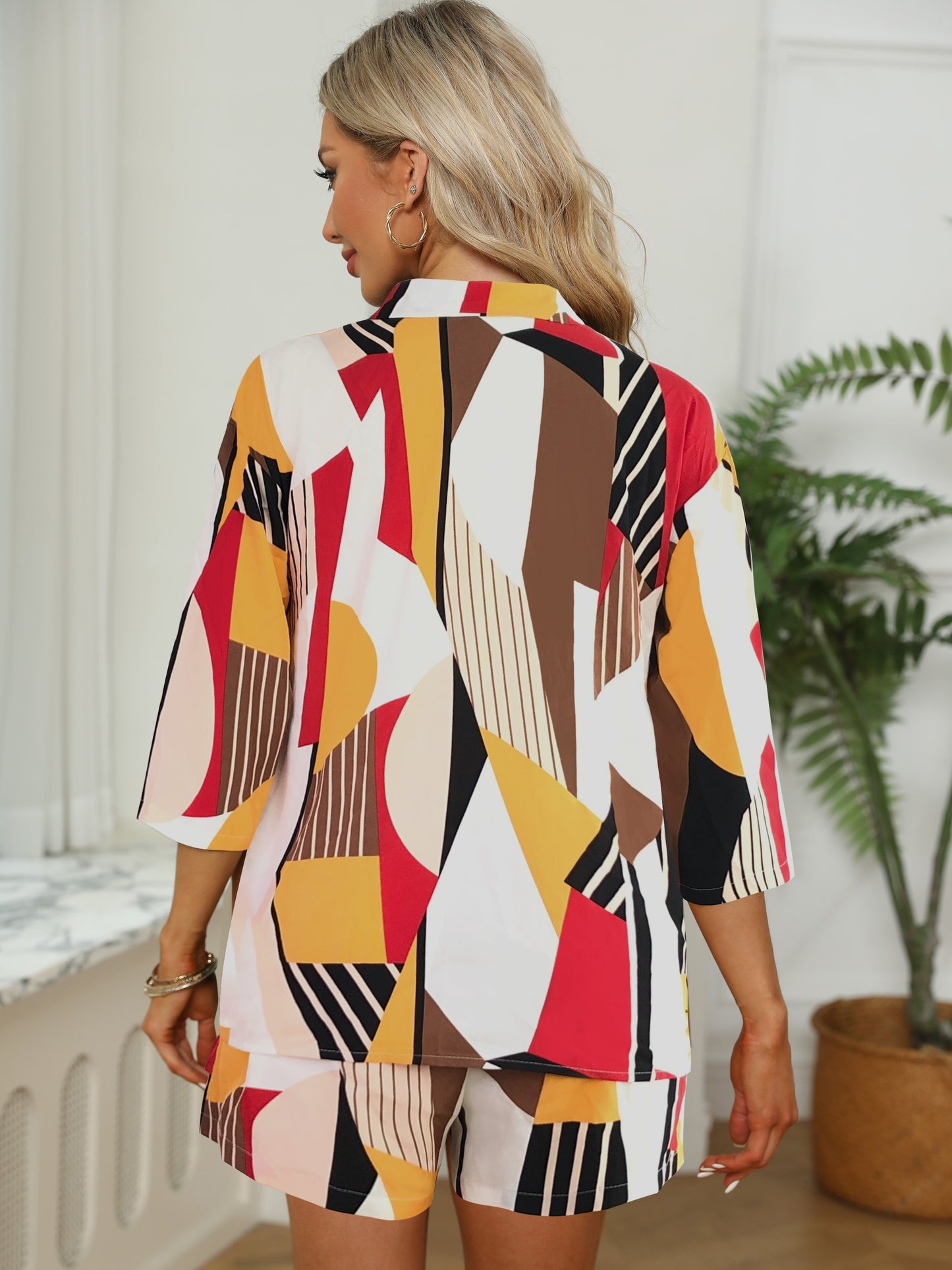 Jadwiga – Kolorowy Zestaw Off-Shoulder